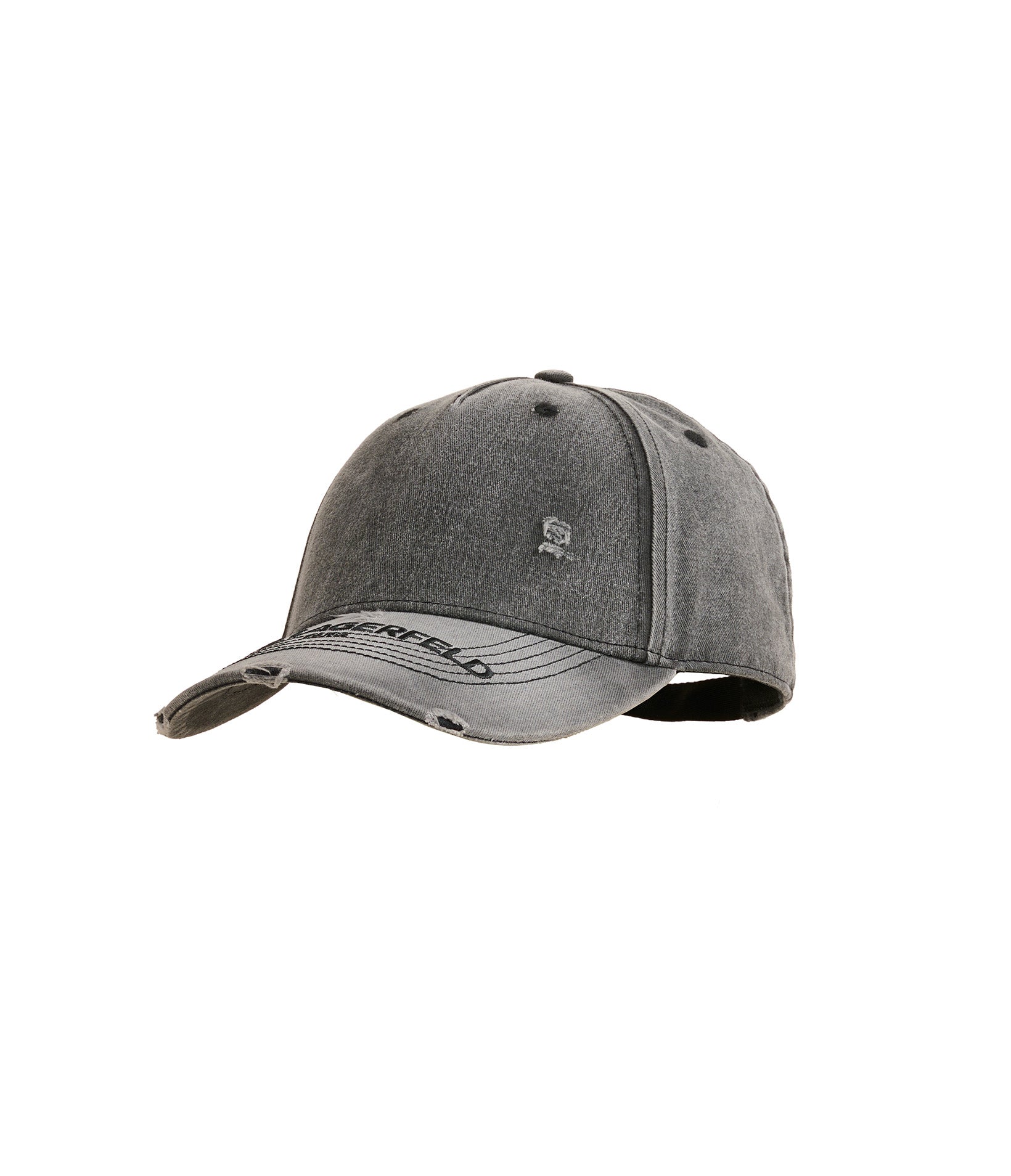 MEN'S DISTRESSED DENIM BASEBALL CAP | Karl Lagerfeld Paris