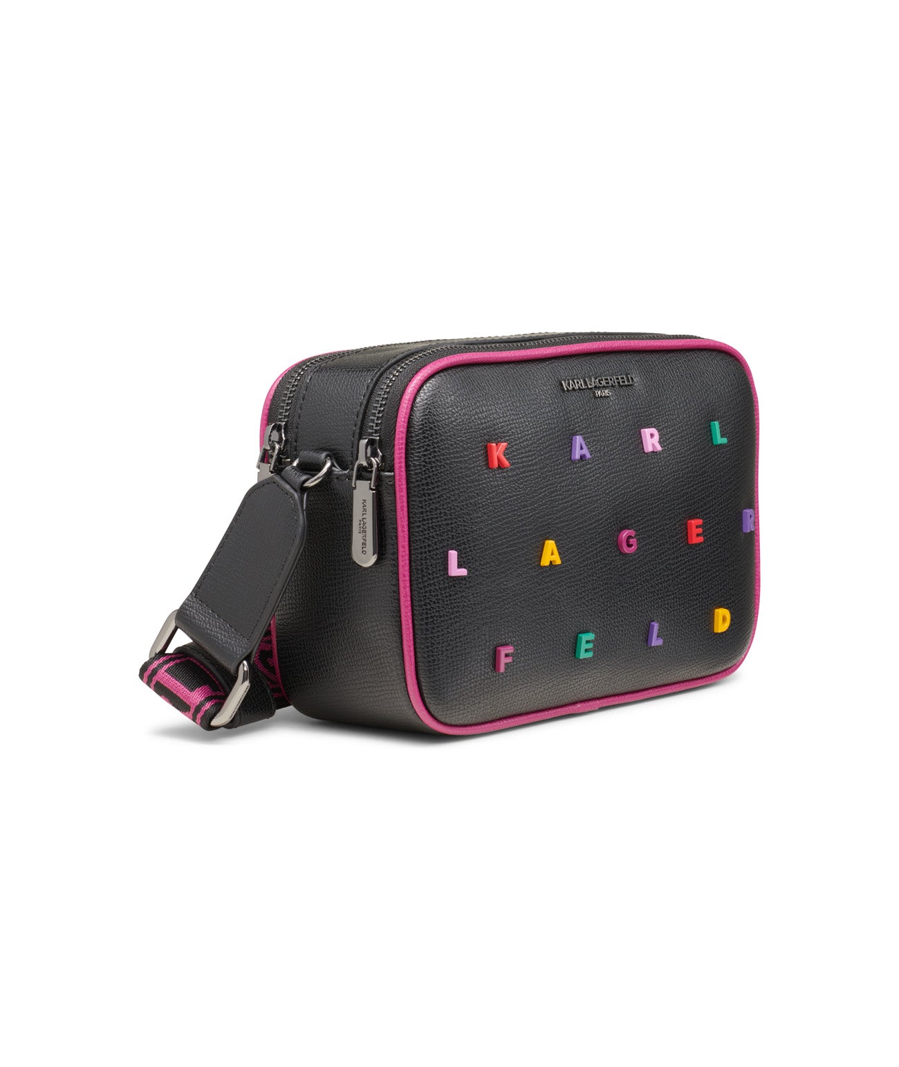 MAYBELLE LETTER CAMERA CROSSBODY BAG