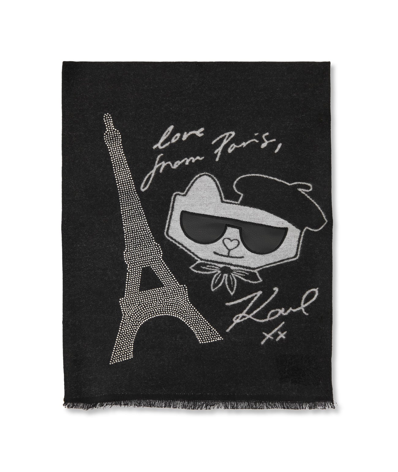 CHOUPETTE AND KRYSTAL EIFFEL MUFFLER SCARF