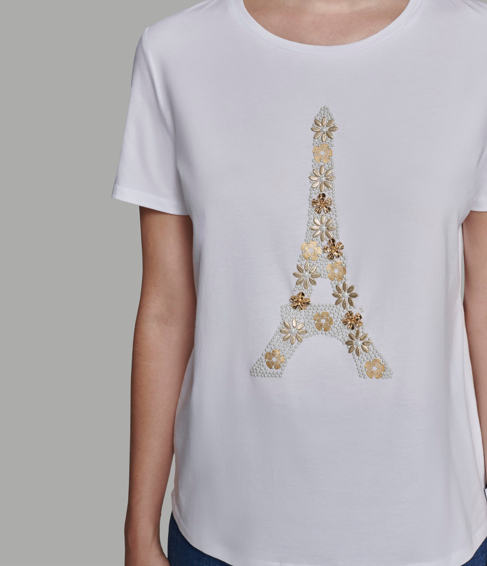 TEE WITH EIFFEL TOWER WITH STUDS AND PINS