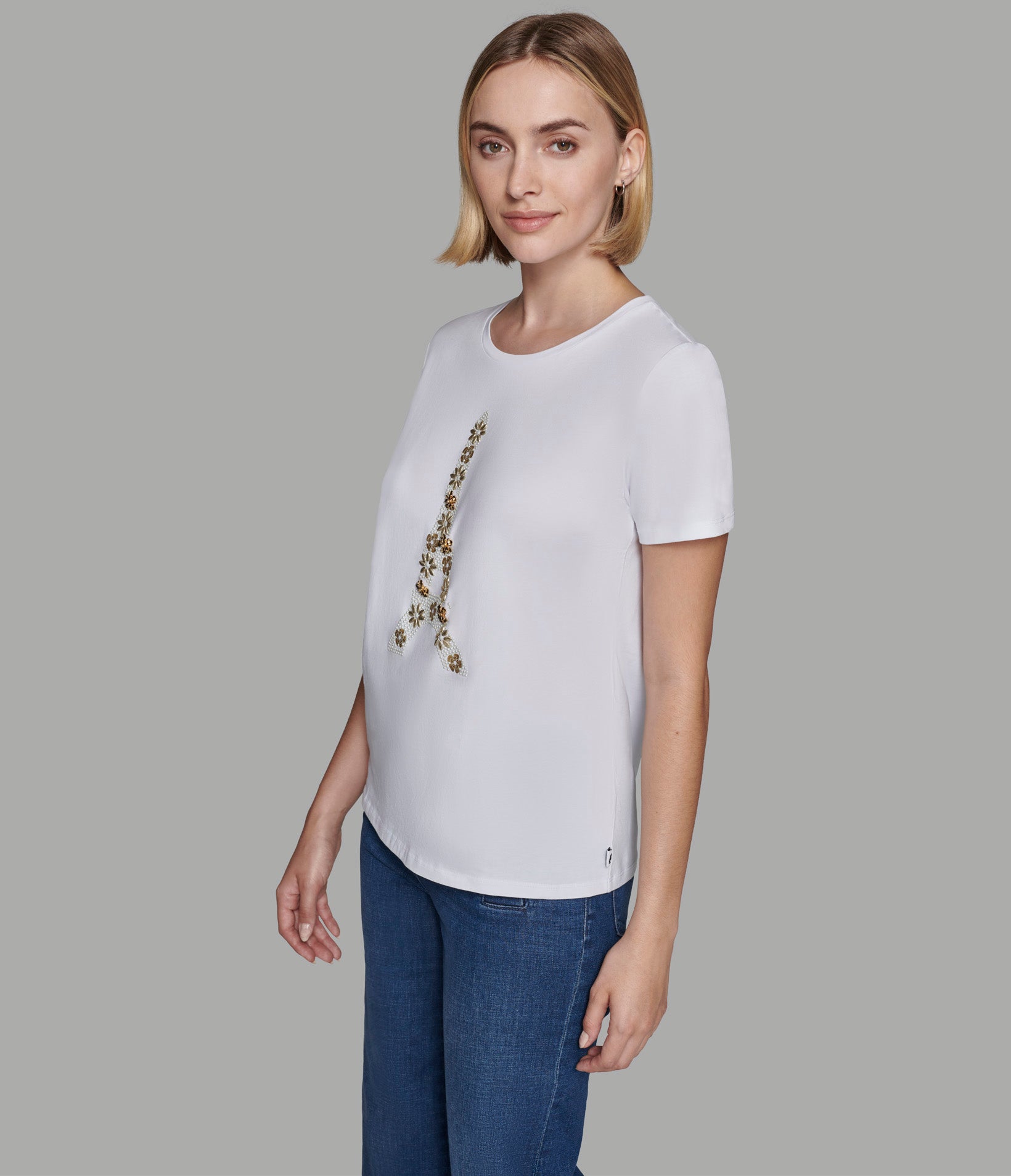 TEE WITH EIFFEL TOWER WITH STUDS AND PINS