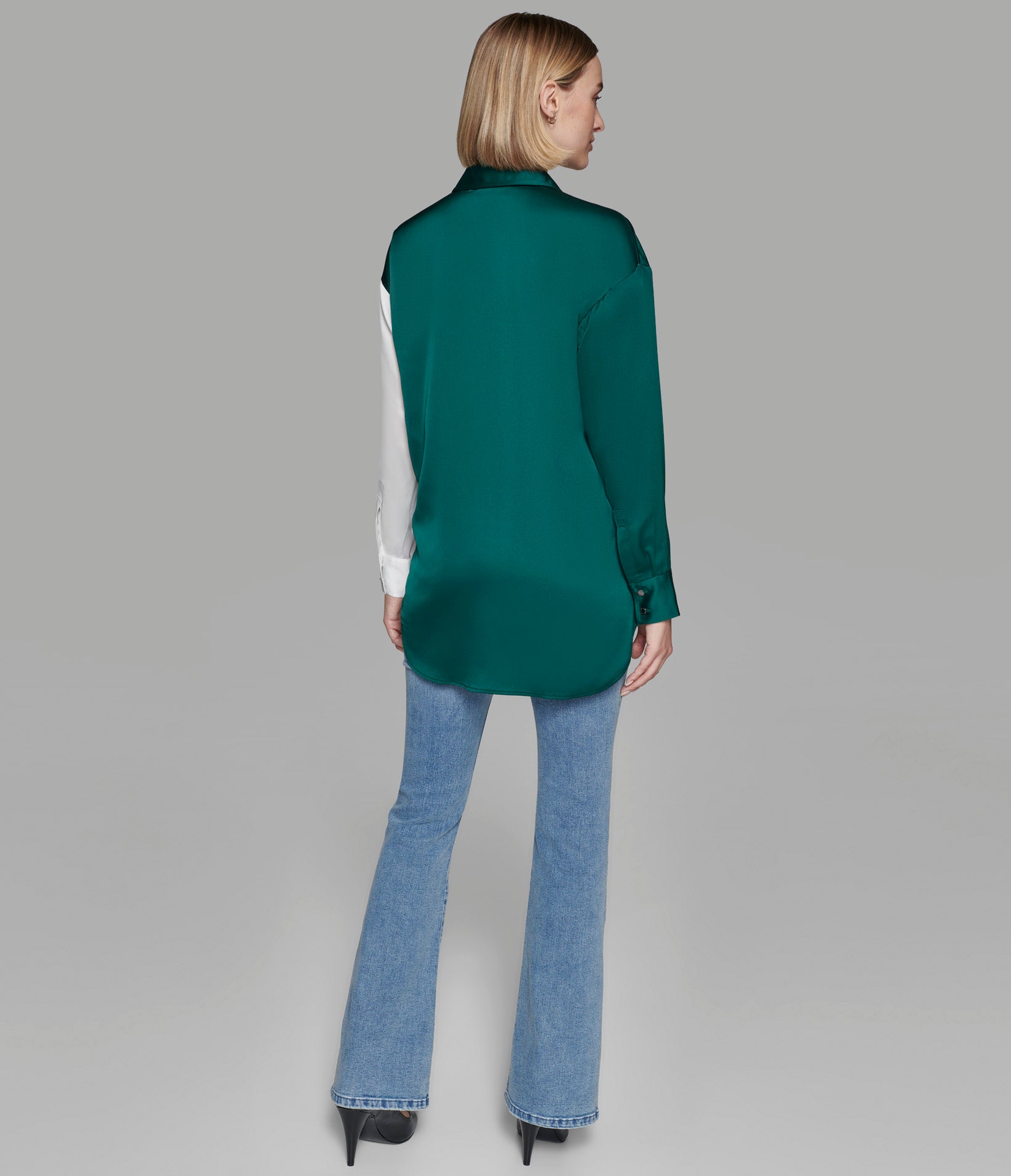 COLORBLOCK CDC SATIN BLOUSE SOFT