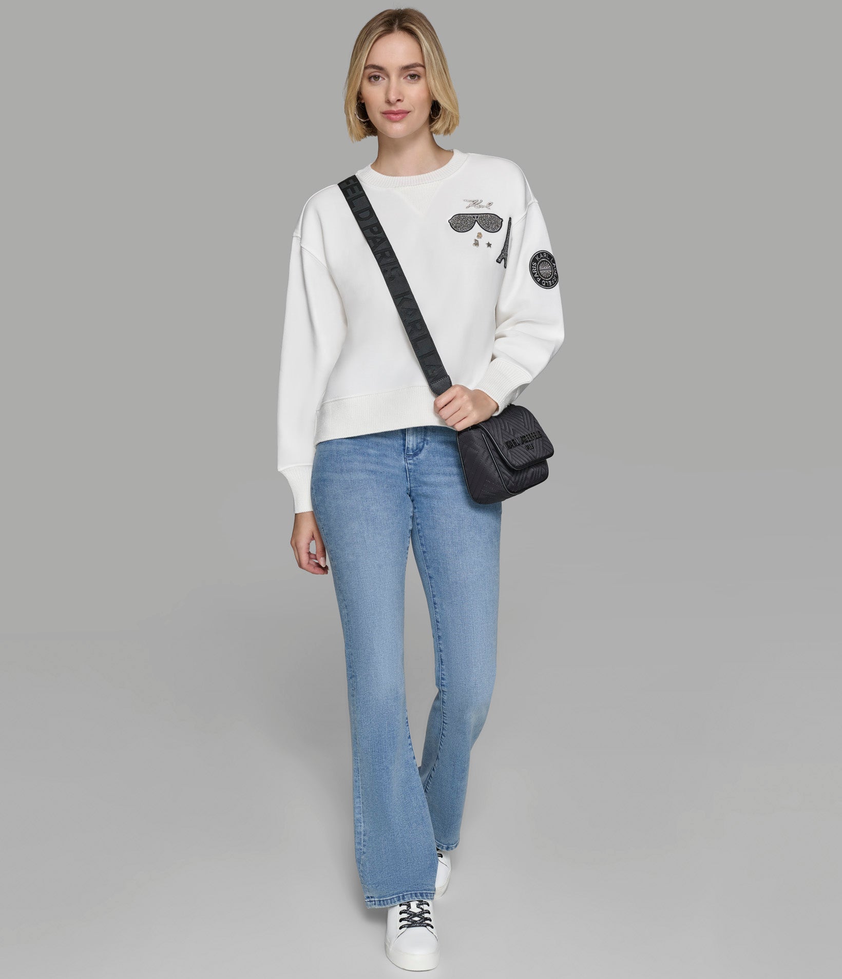 KARL LOGO PATCH SWEATSHIRT