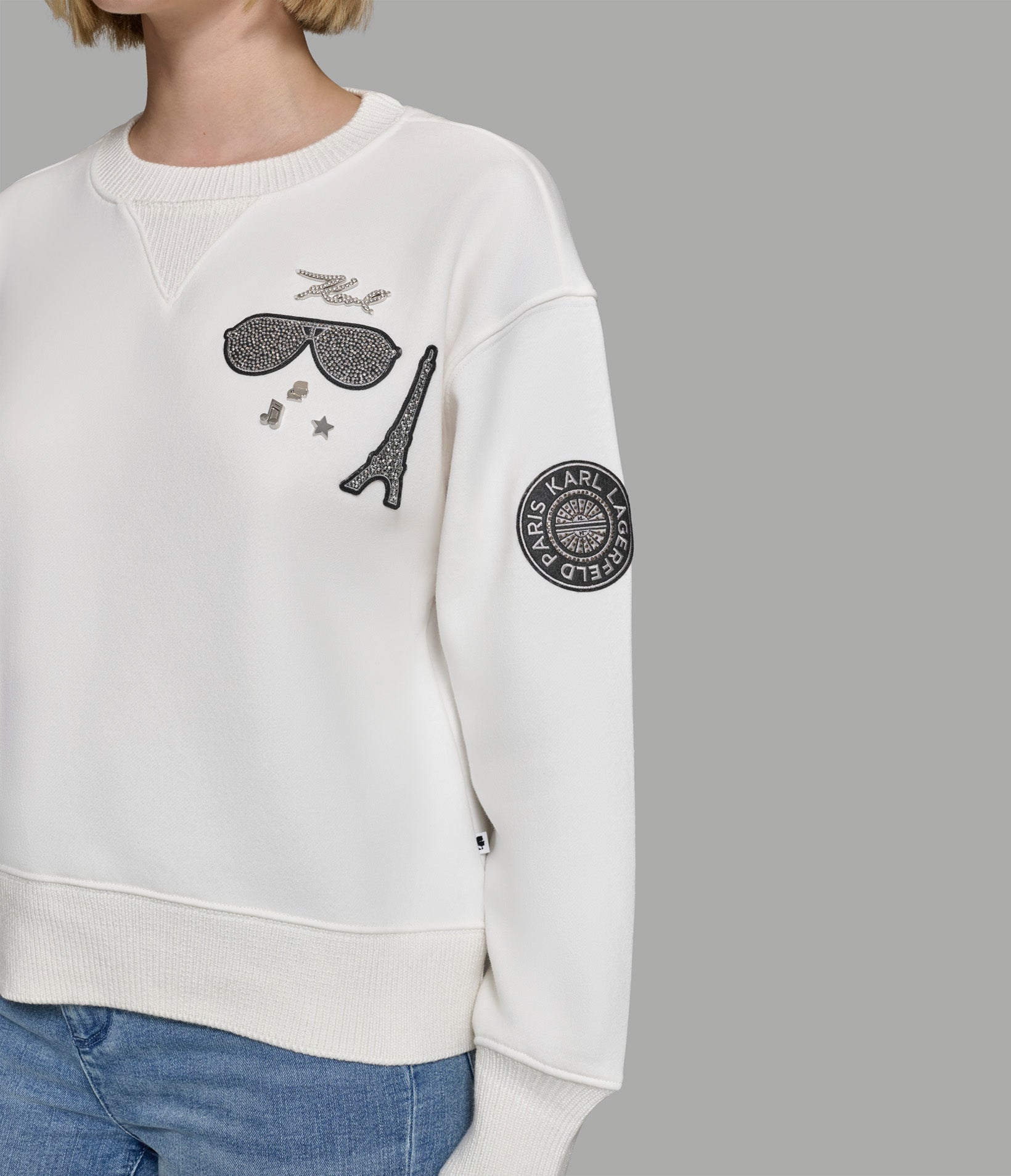 KARL LOGO PATCH SWEATSHIRT