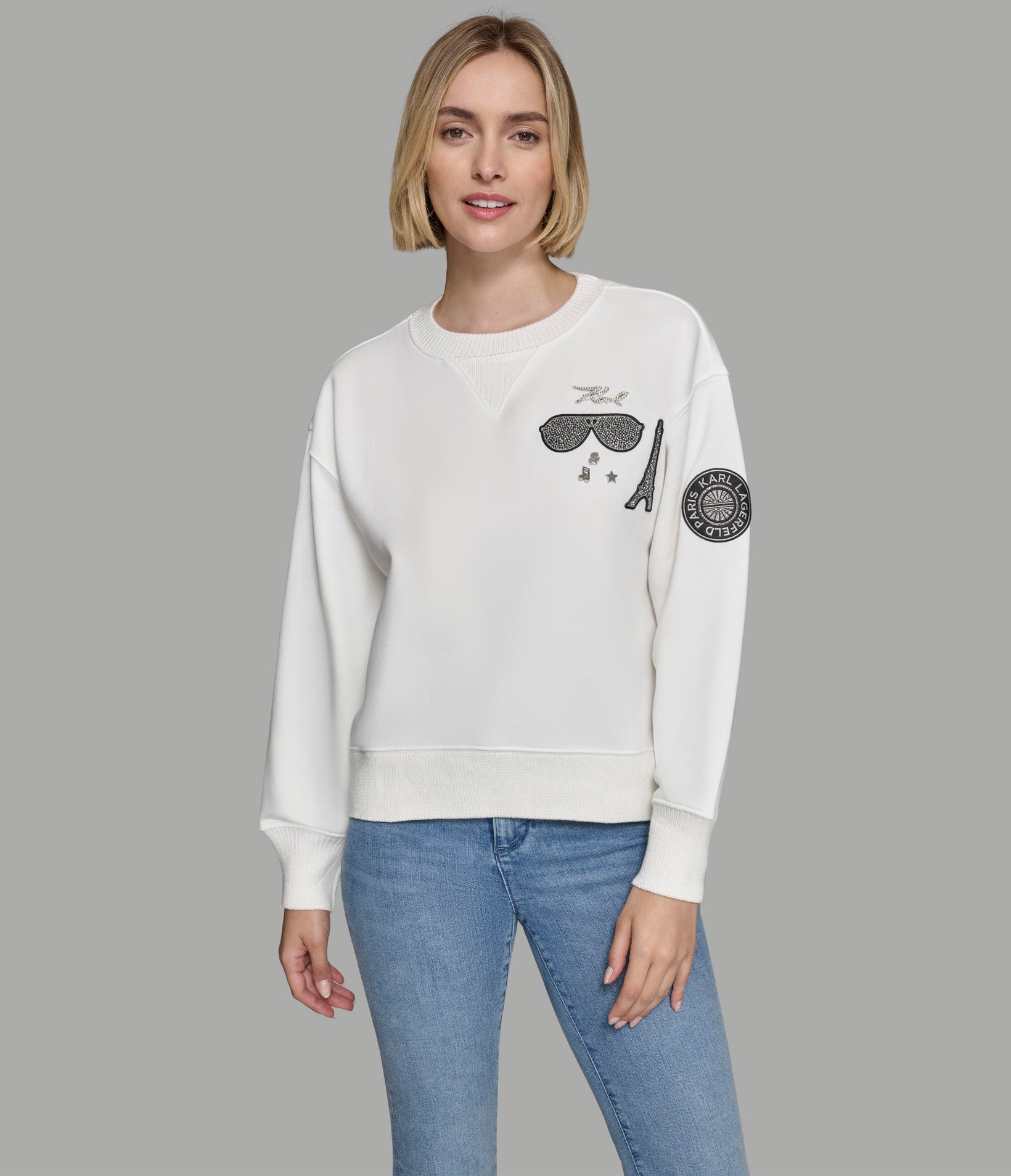 Karl lagerfeld women's sweatshirt best sale