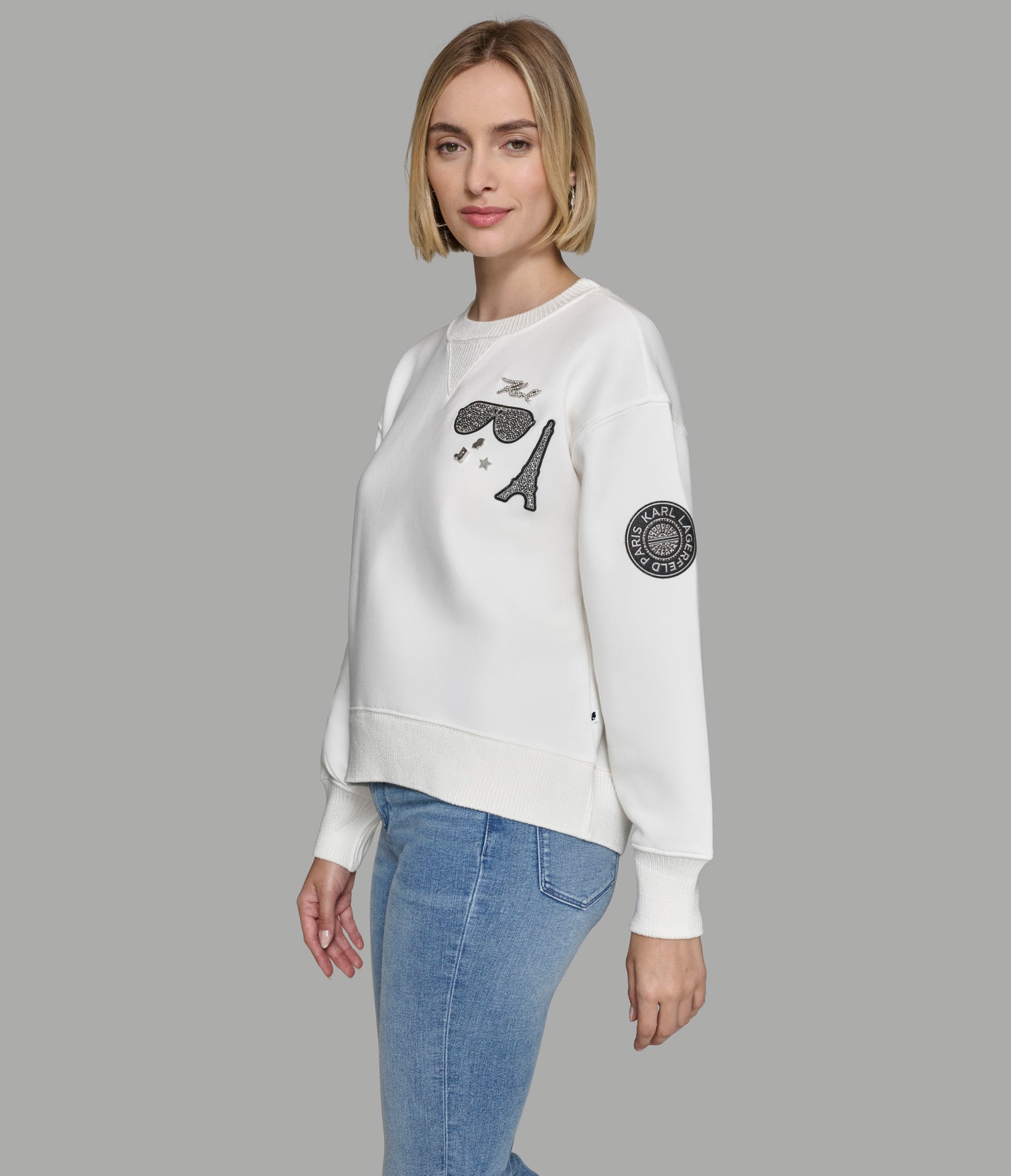 KARL LOGO PATCH SWEATSHIRT