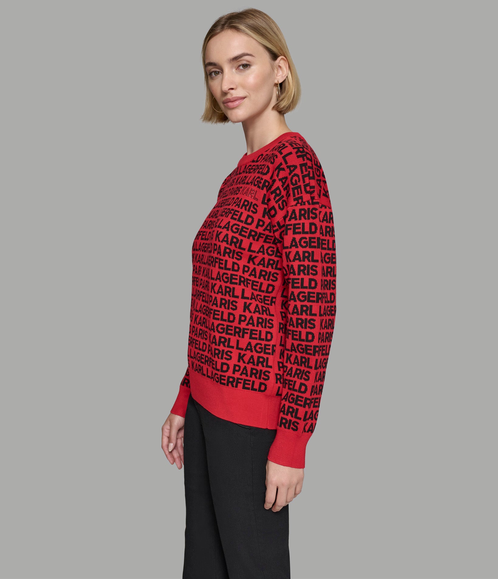 ALL OVER LOGO SWEATER