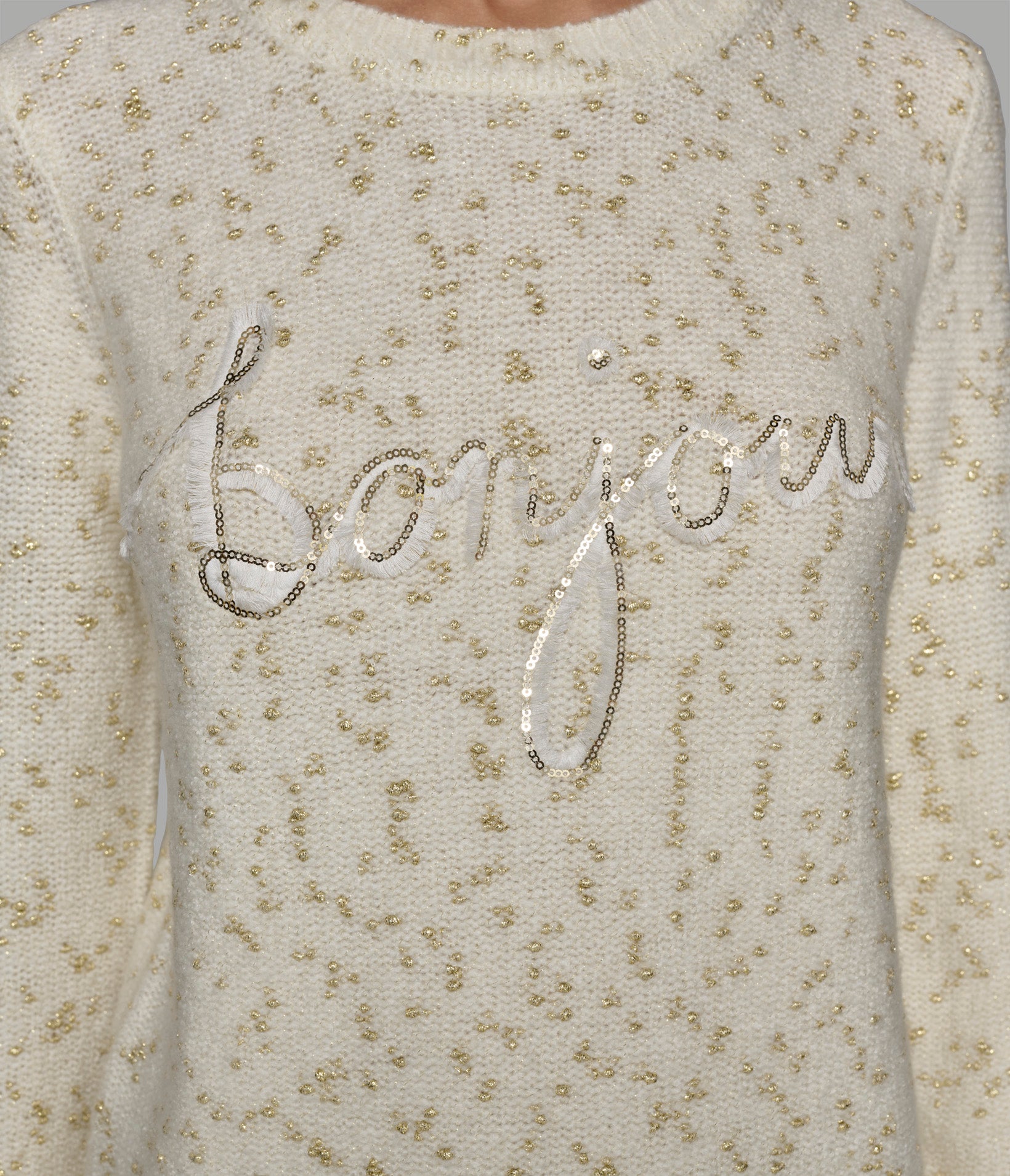 BONJOUR SCRIPT LUREX SWEATER