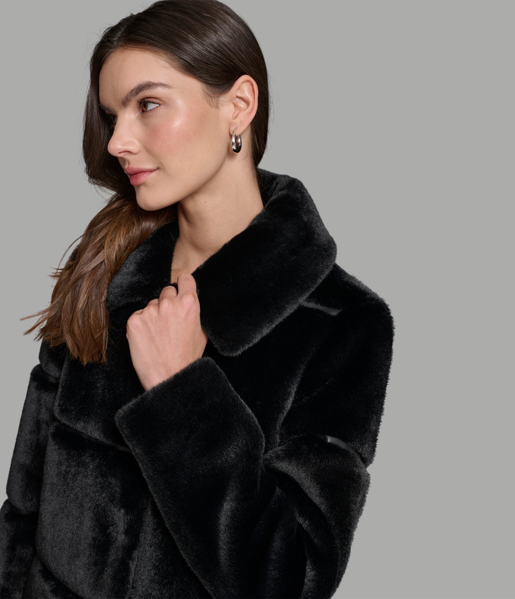 LONG CHANNEL FAUX MINK COAT