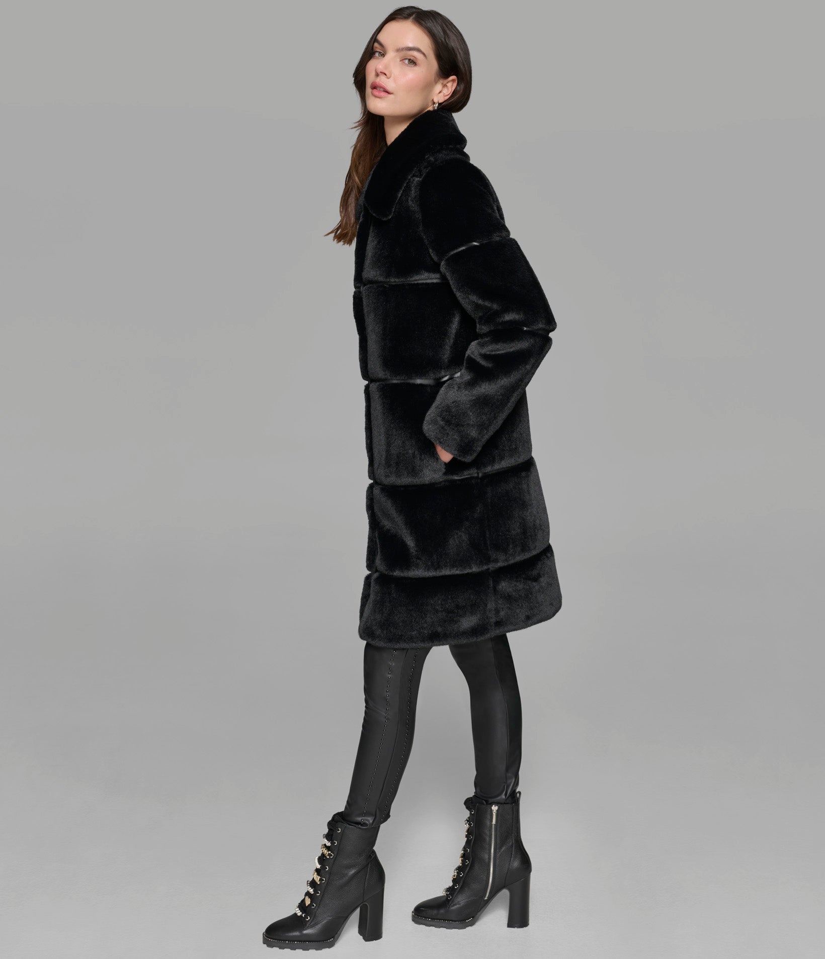 LONG CHANNEL FAUX MINK COAT