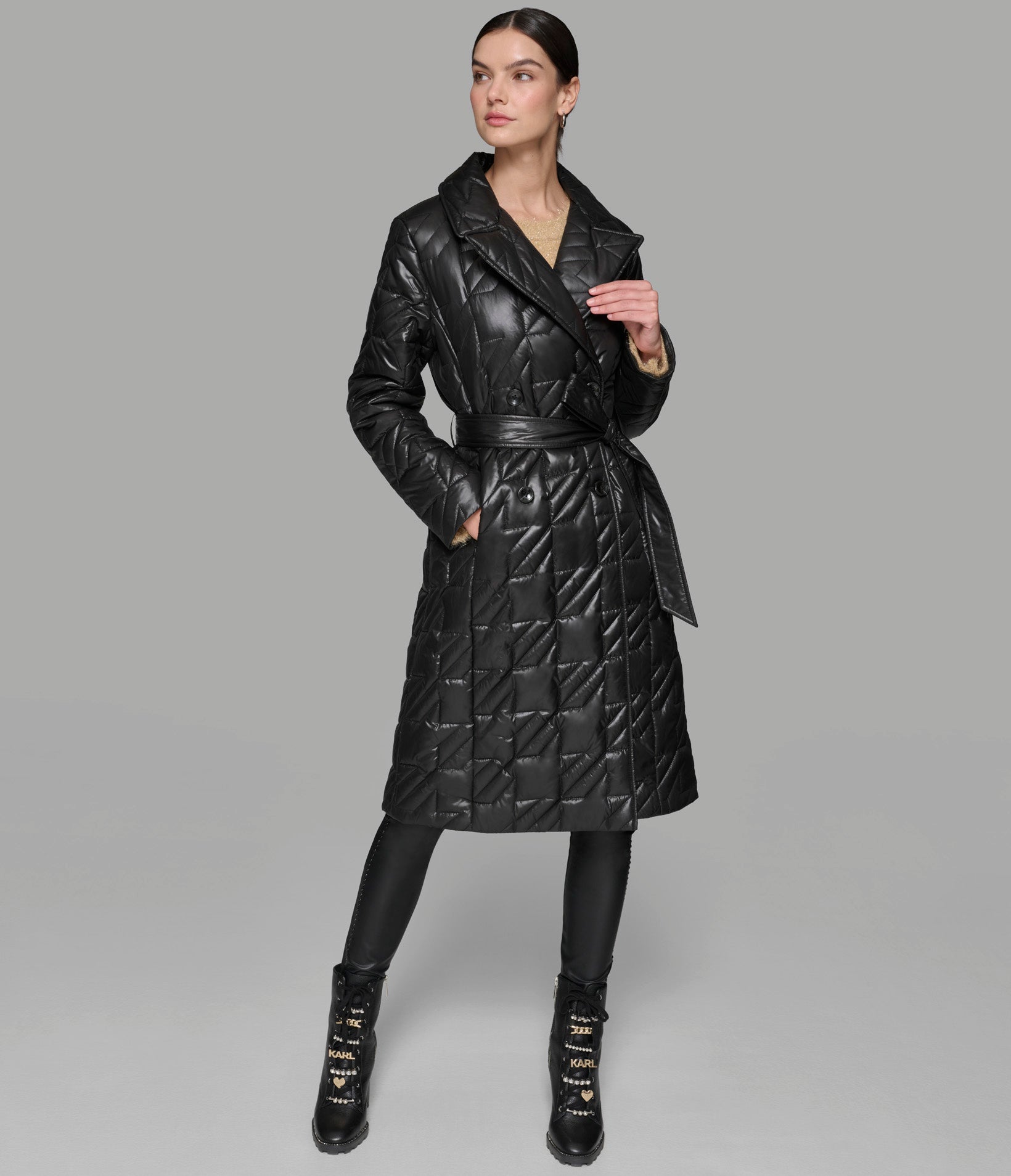 BELTED PUFFER TRENCH