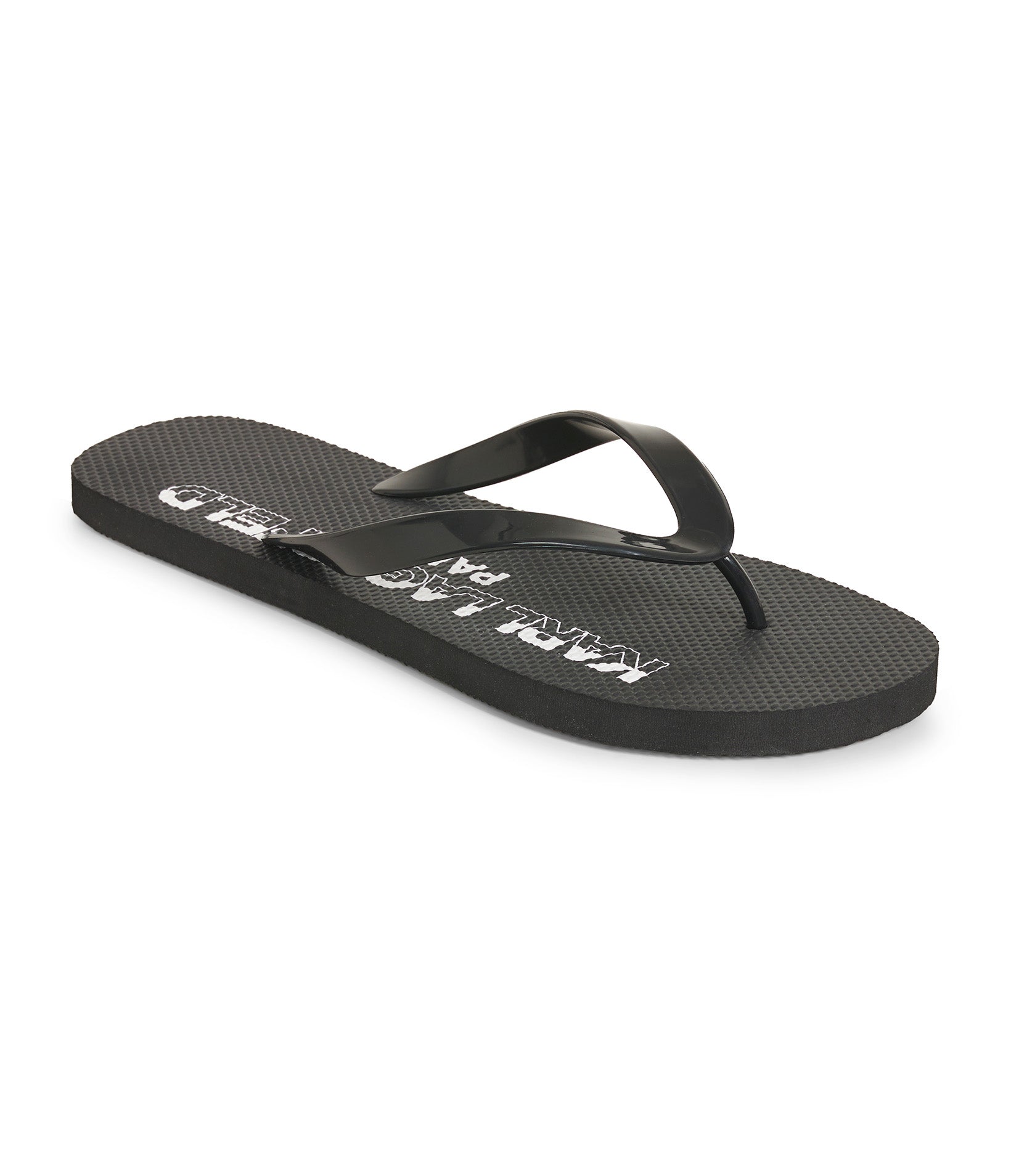 Mens Flip Flop Logo Black White 9