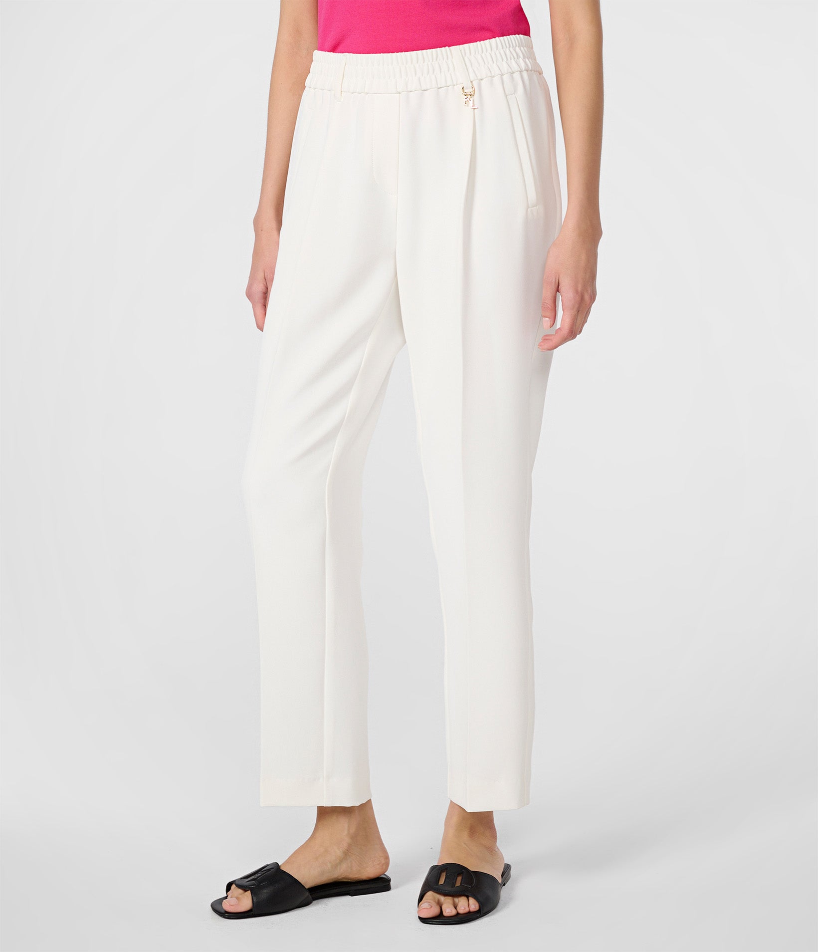 ELASTIC WAIST TAPERED PANT