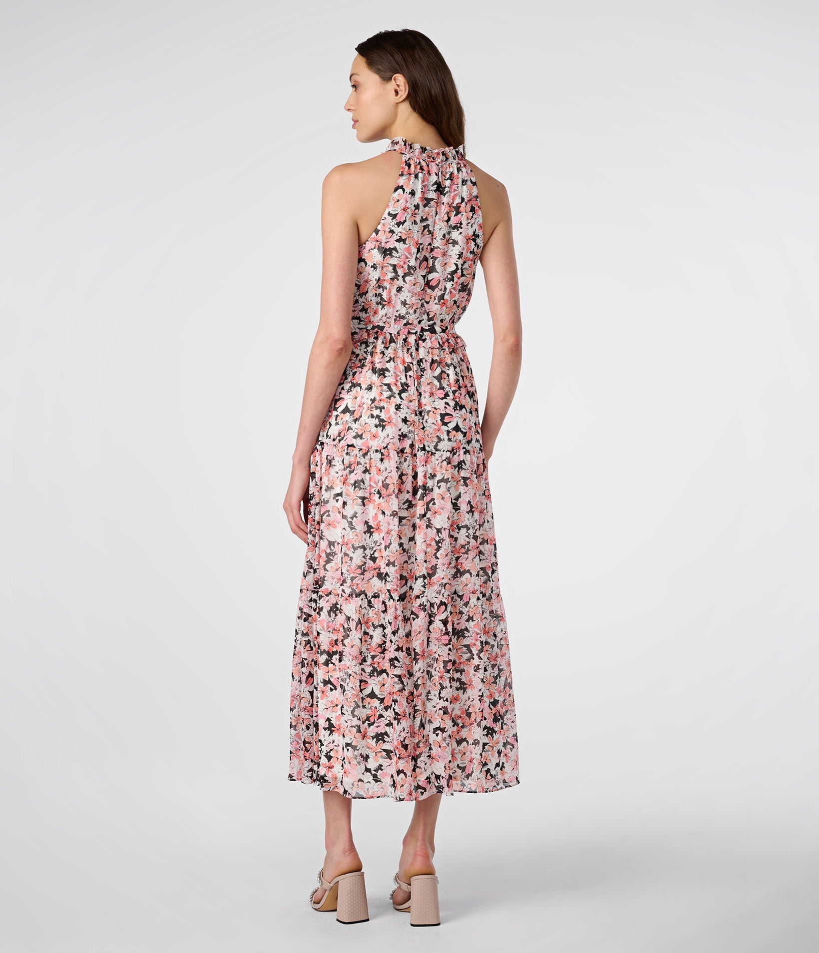 HIGH NECK FLORAL MAXI DRESS Karl Lagerfeld Paris