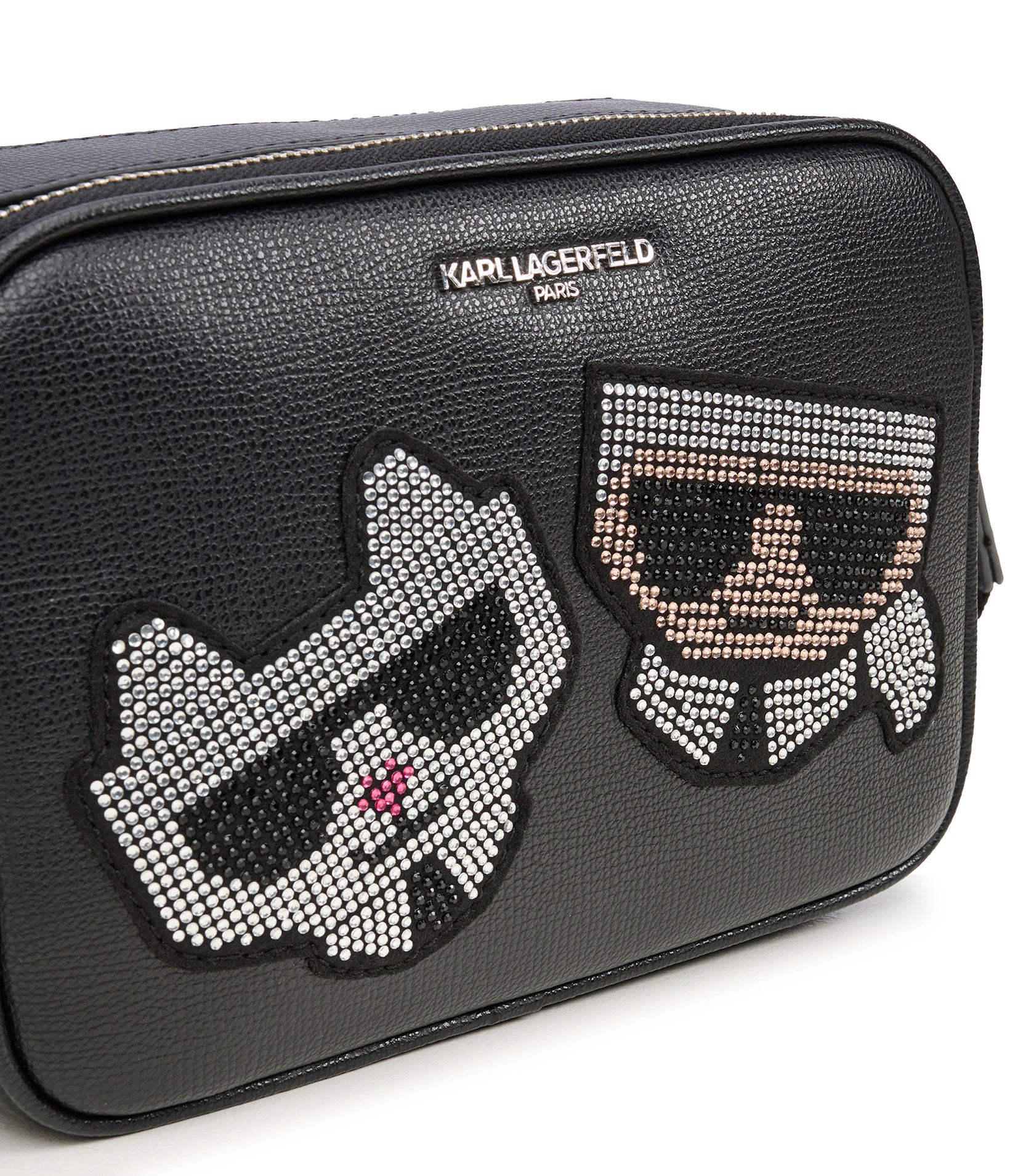 MAYBELLE RHINESTONE DUO CAMERA CROSSBODY BAG