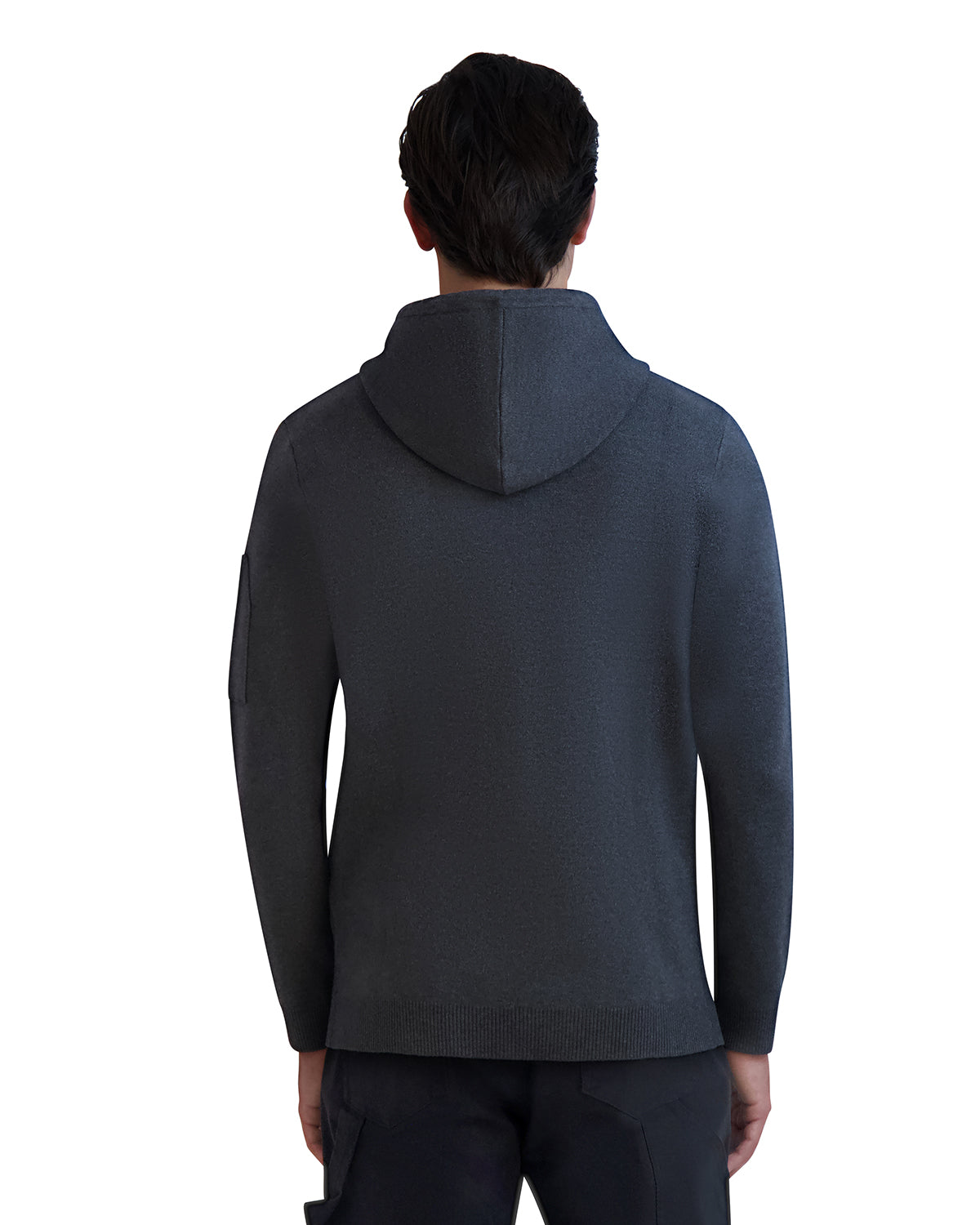 ZIPPER SLEEVE SWEATER HOODIE