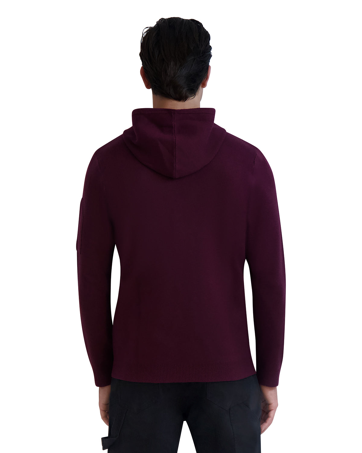 SWEATER HOODIE WITH ZIPPER ON SLEEVE