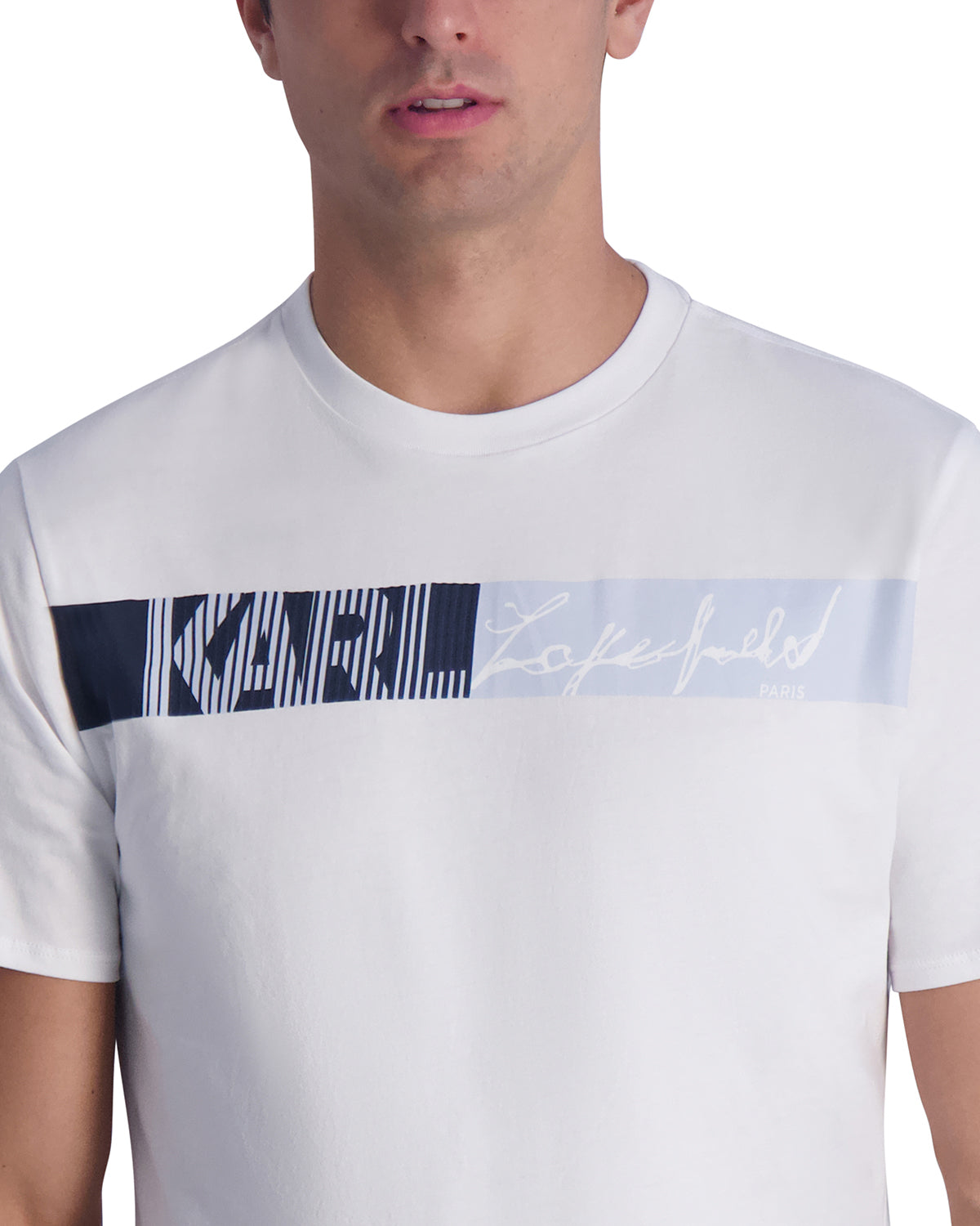 KARL LOGO ACROSS CHEST T-SHIRT | Karl Lagerfeld Paris