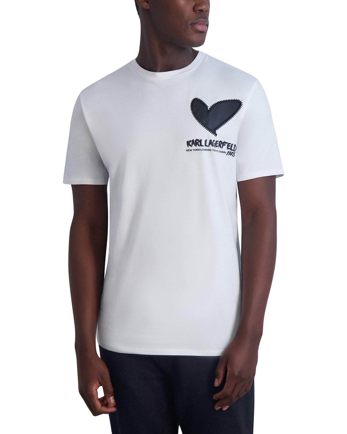 EMBROIDERED HEART LOGO T-SHIRT