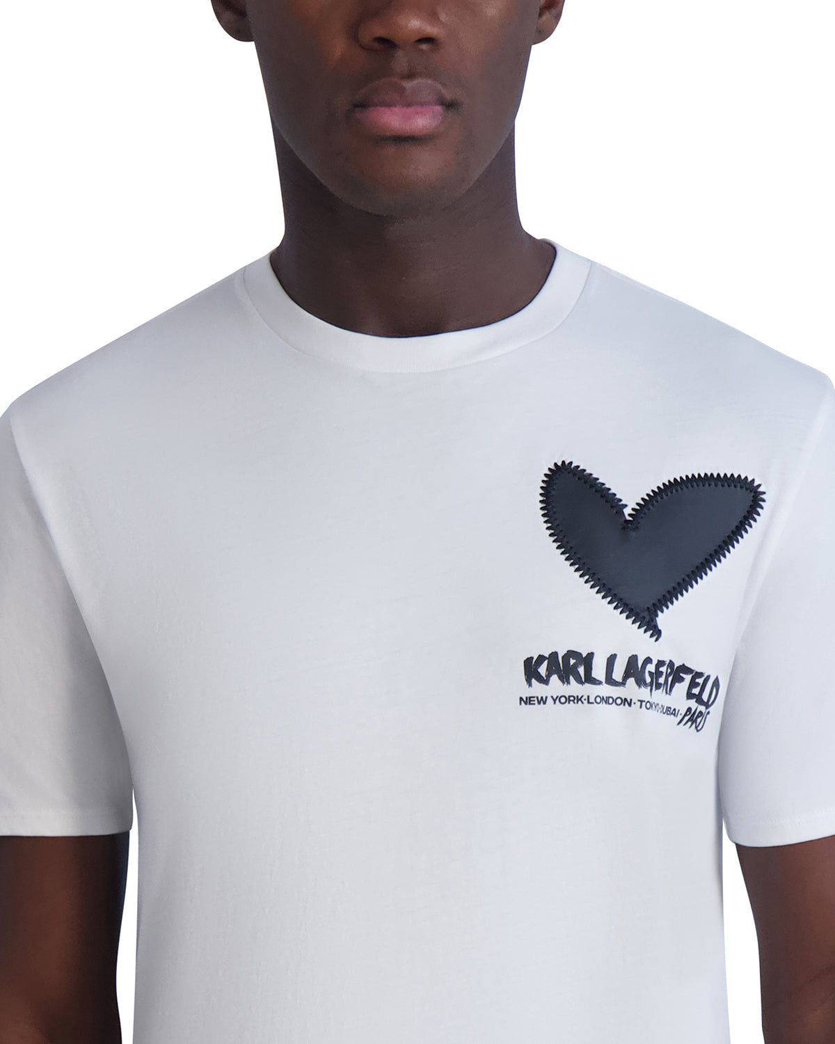 EMBROIDERED HEART LOGO T-SHIRT