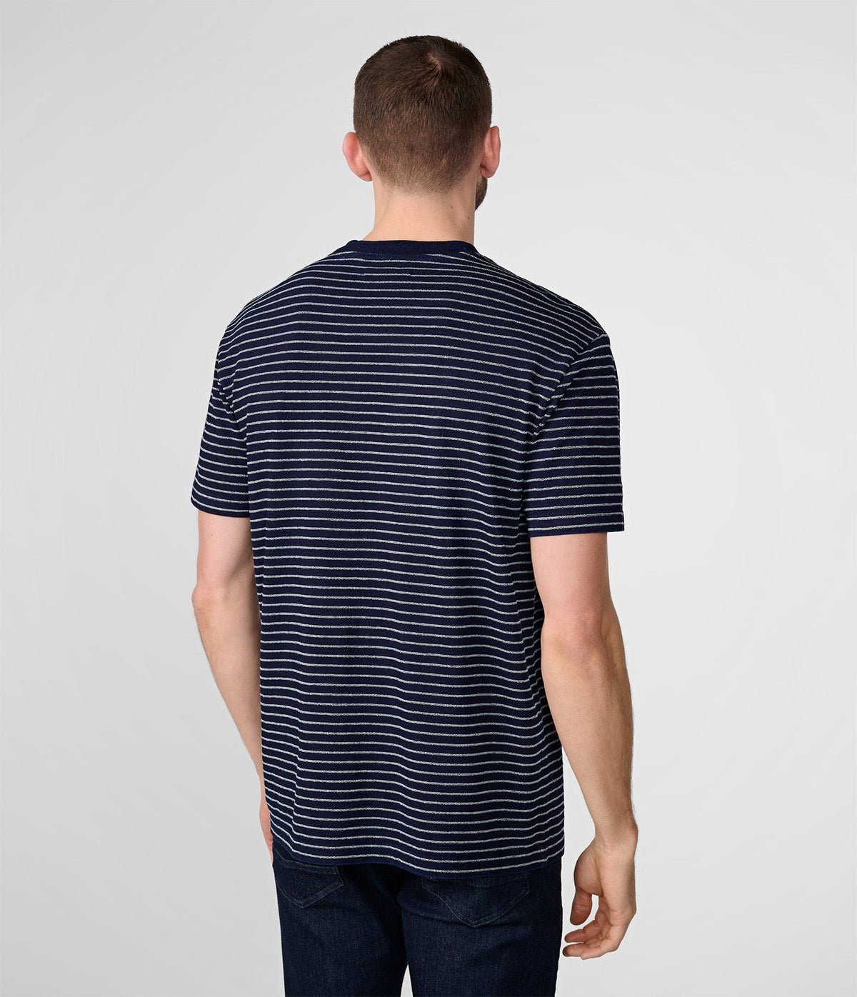 STRIPED SHORT CHEST POCKET T-SHIRT | Karl Lagerfeld Paris