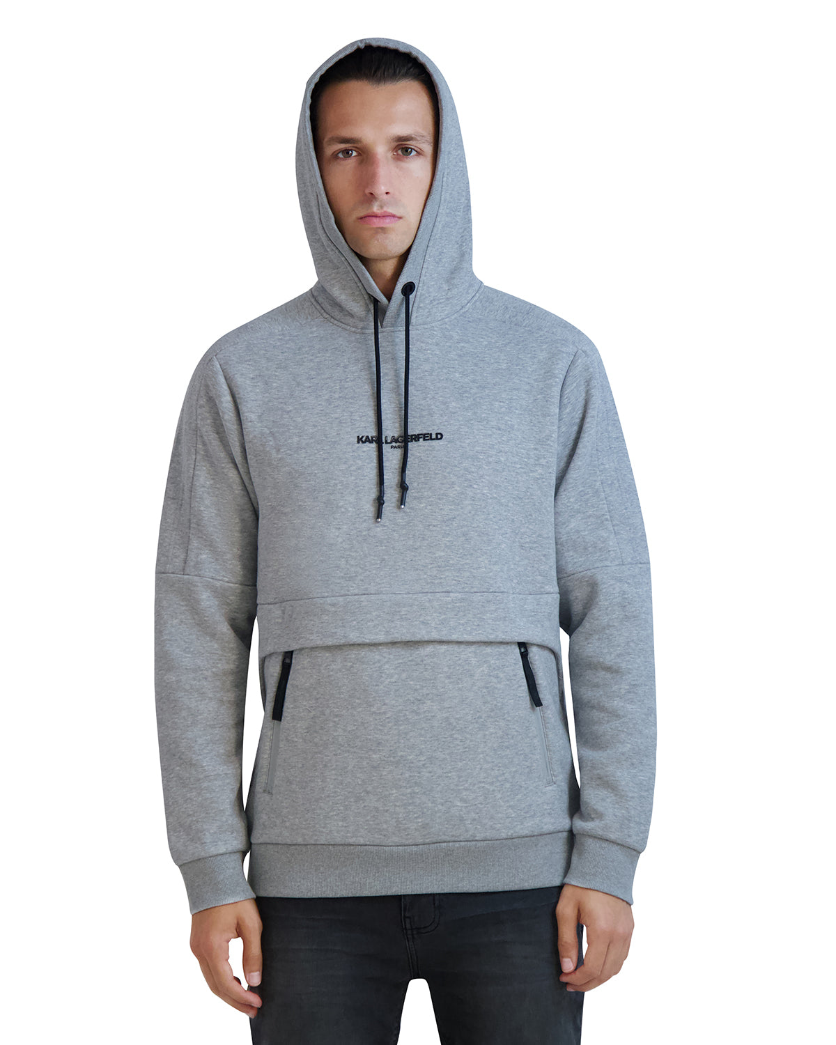 LONG SLEEVE HOODIE SWEATSHIRT WITH ZIP POCKETS