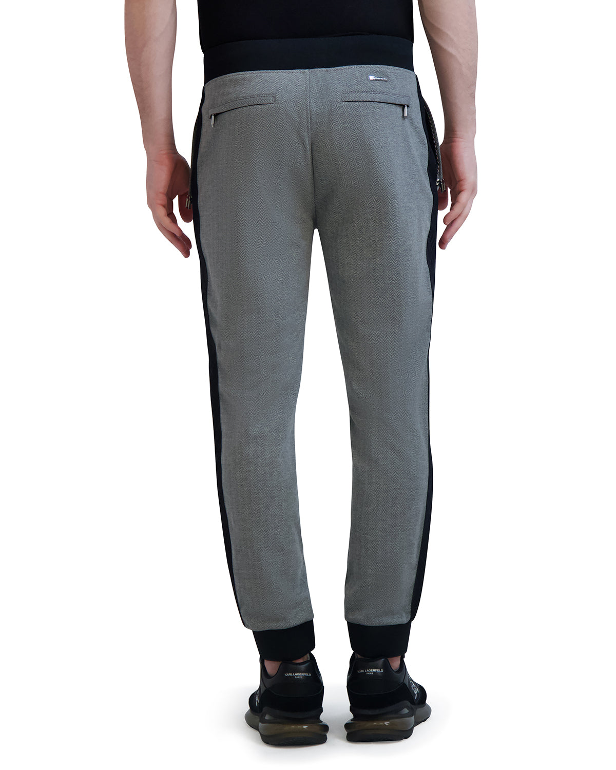 HERRINGBONE GREY JOGGER