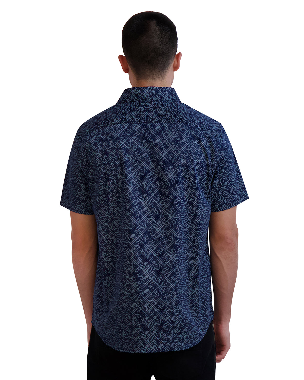 SHORT SLEEVE KARL PRINT BUTTON UP SHIRT