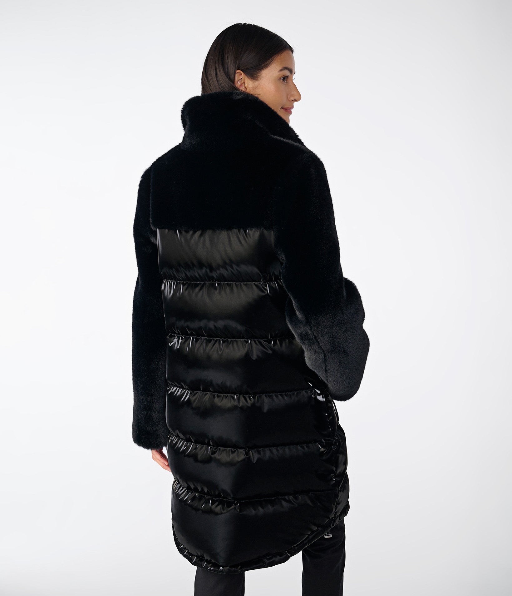 Karl lagerfeld faux fur coat hotsell